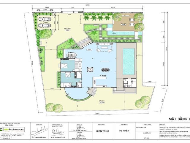 Thiết kế biệt thự vườn 3 tầng diện tích 1000m2 - Phối cảnh thiết kế 4