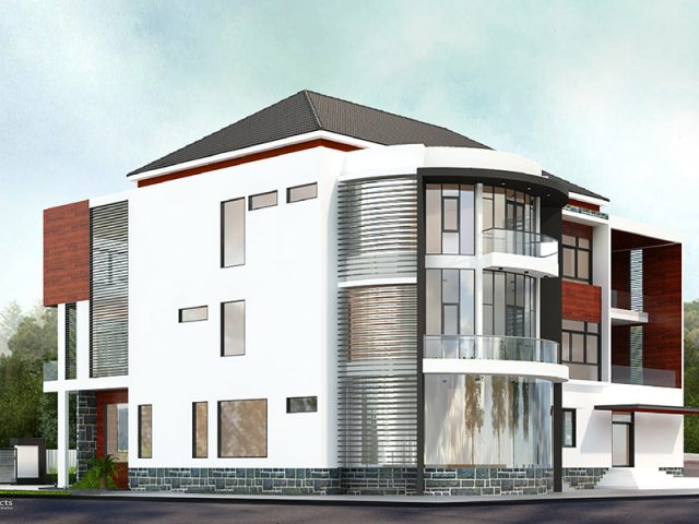 Thiết kế biệt thự vườn 3 tầng diện tích 1000m2 - Phối cảnh thiết kế 5