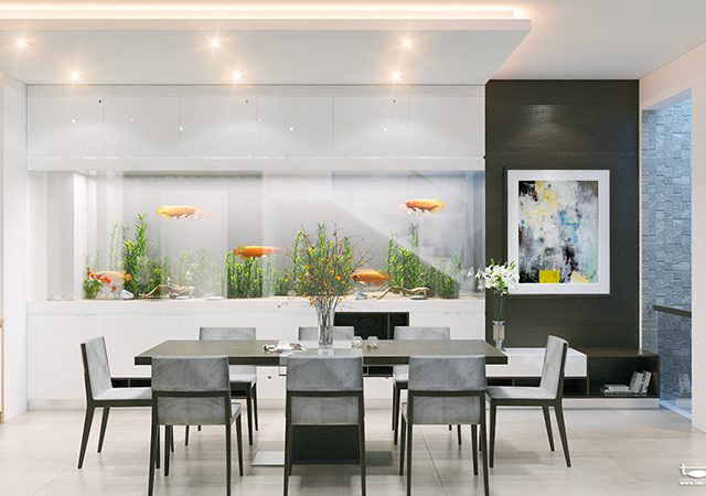 Thiết kế nhà phố hiện đại diện tích 15x7m - Phối cảnh thiết kế 5