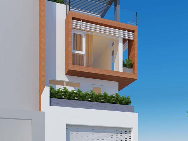 Thiết kế nhà phố 2 mặt tiền 5x10m - Phối cảnh thiết kế 3