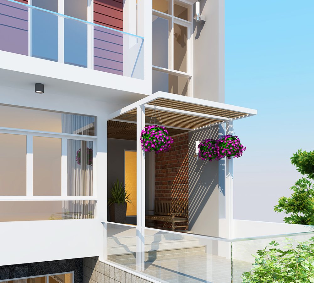 Thiết kế nhà phố 6x18m với 4 phòng ngủ - Phối cảnh thiết kế 3