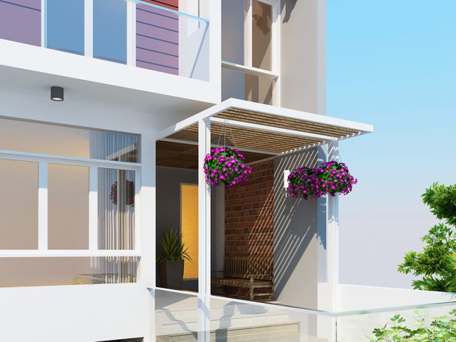 Thiết kế nhà phố 6x18m với 4 phòng ngủ - Phối cảnh thiết kế 3