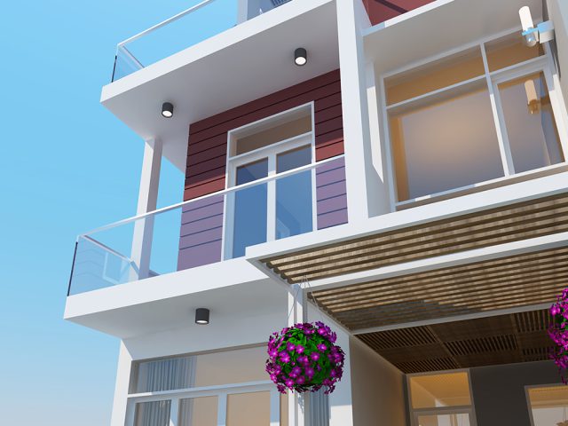 Thiết kế nhà phố 6x18m với 4 phòng ngủ - Phối cảnh thiết kế 4