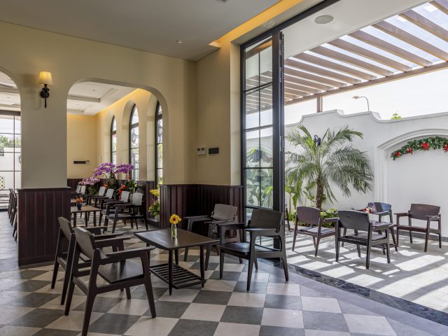 Cafe sân vườn - Ảnh hoàn thiện thực tế 1