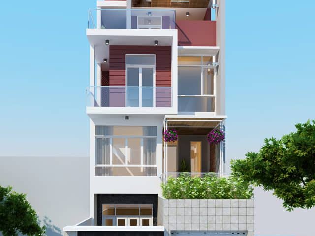 Thiết kế nhà phố 6x18m với 4 phòng ngủ