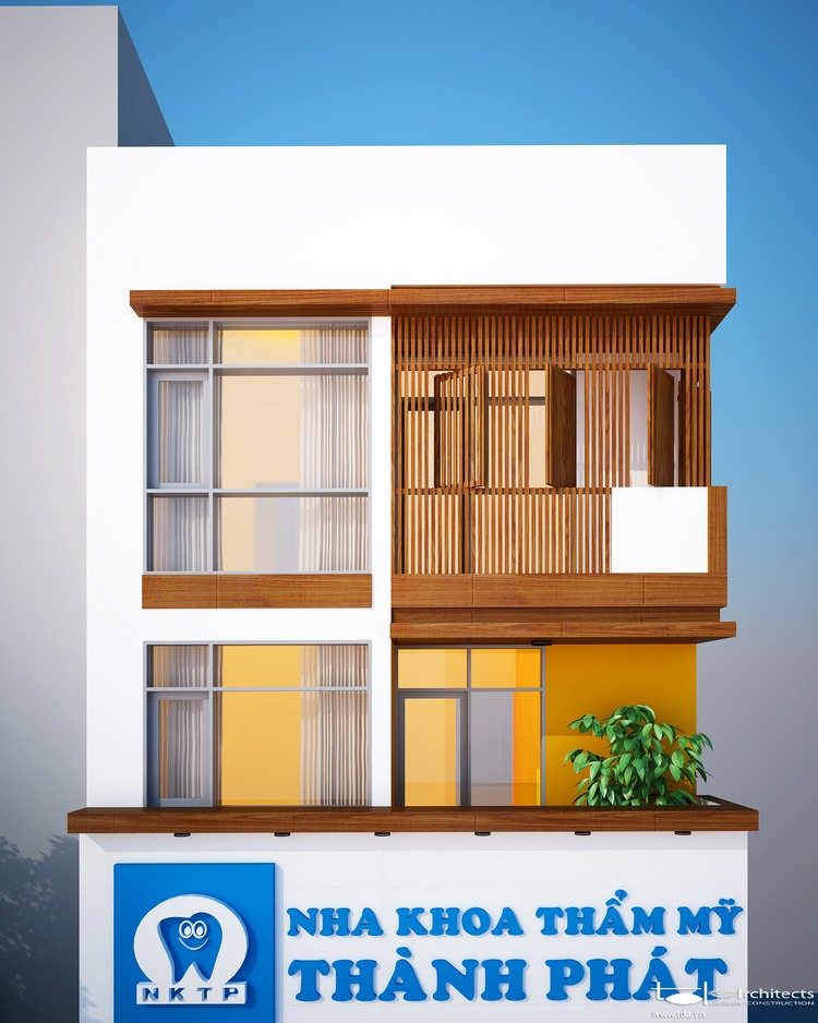 Cải tạo nhà phố kết hợp phòng khám nha khoa 6×16m - mặt tiền phòng khám nha khoa