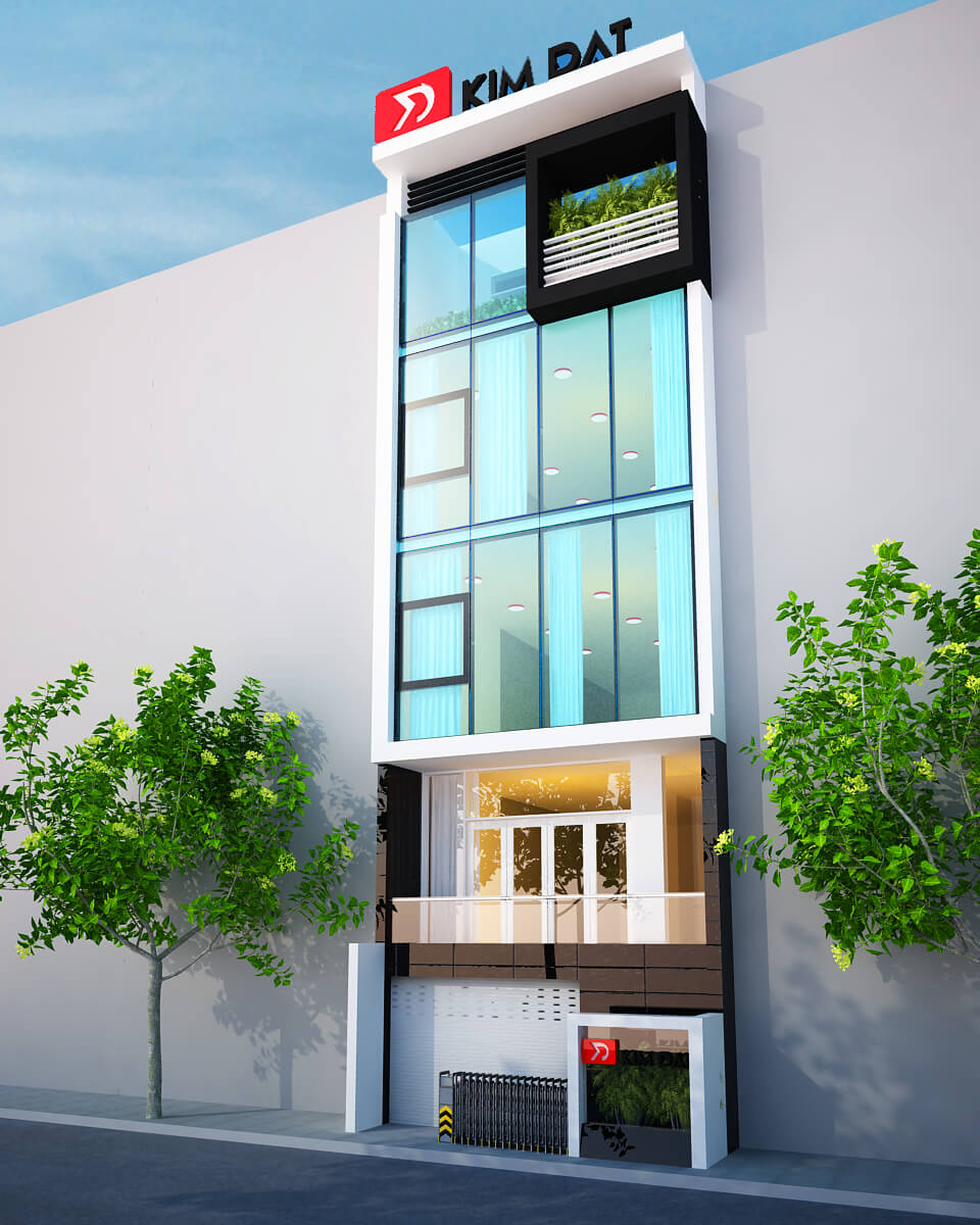 Thiết kế văn phòng công ty Kim Đạt 5,8×14m 5 tầng